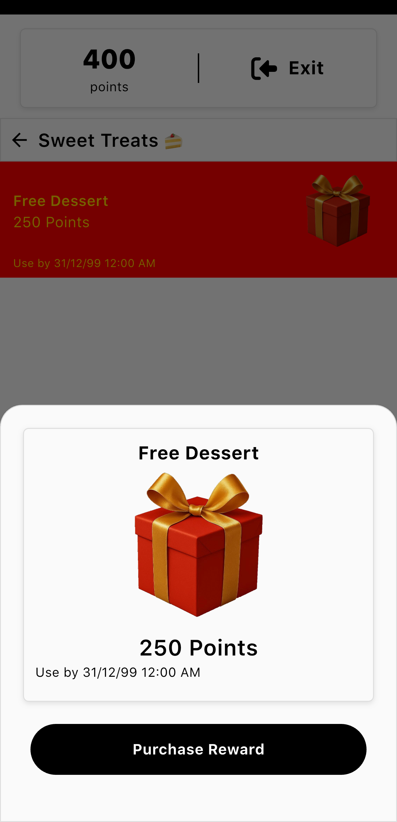 Redeem points